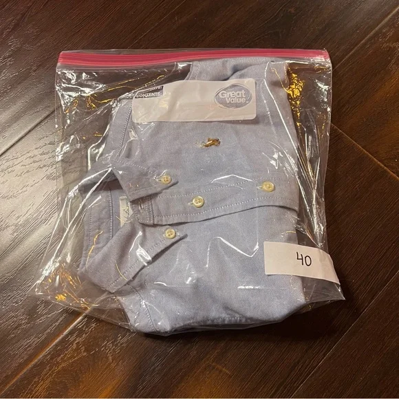 Ralph Lauren Preppy Classic Light Blue Baby Kids Button Down Shirt 6-9 Month - Picture 6 of 6